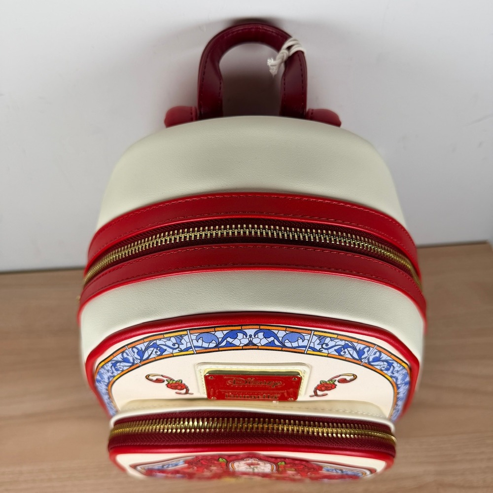 Loungefly Disney Beauty and the Beast Stained Glass Mini Backpack Portrait Belle - Picture 6 of 10